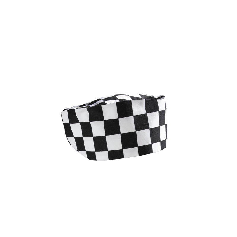 Big Black/White Check Beanie