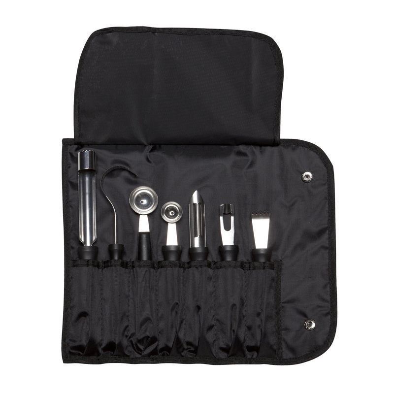 Complete 7 Piece Garnish Tool Set & Case