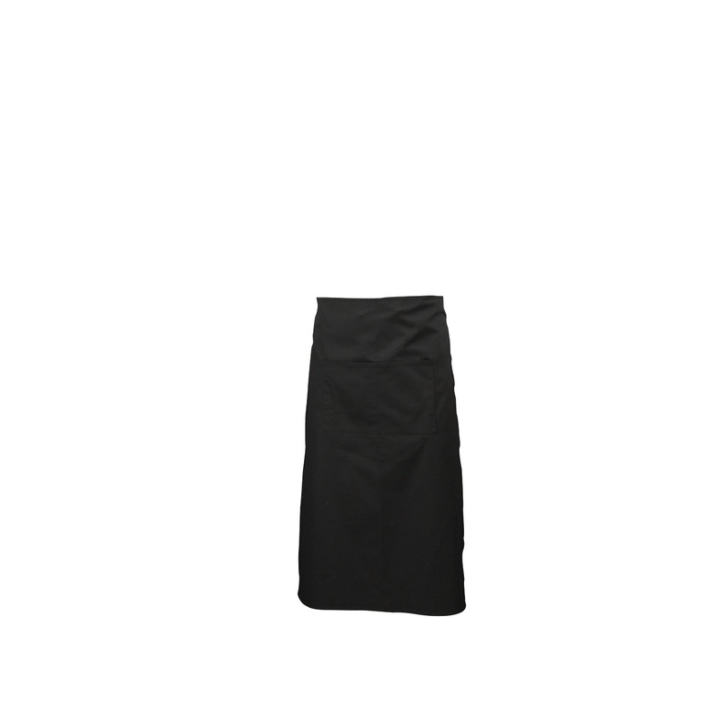 EgoChef Black Waist Apron W/ Split Pocket 70cm Long
