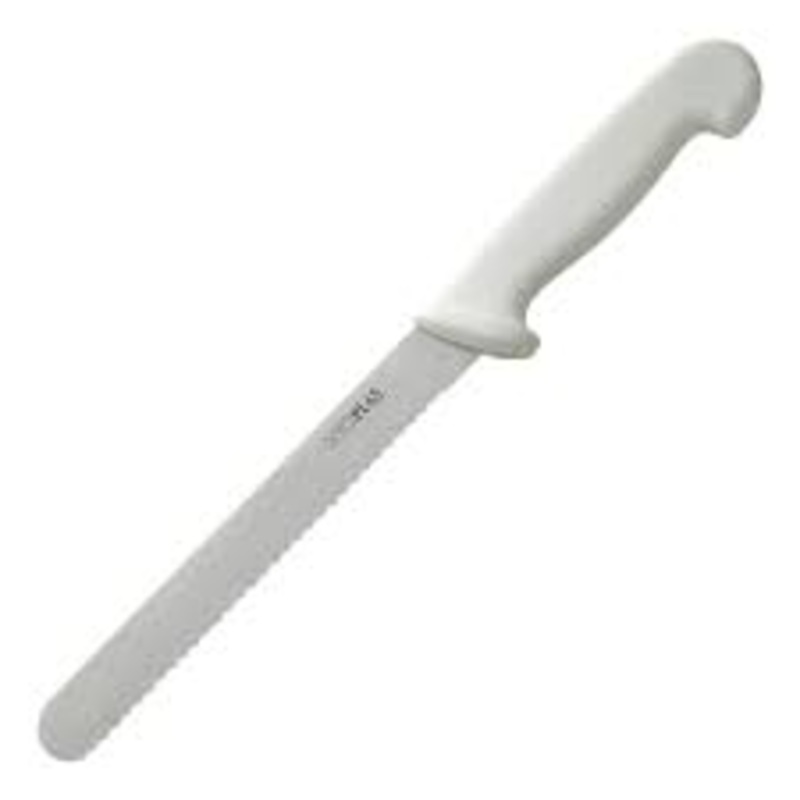 Hygiplas 8" Serrated Bread Knife White