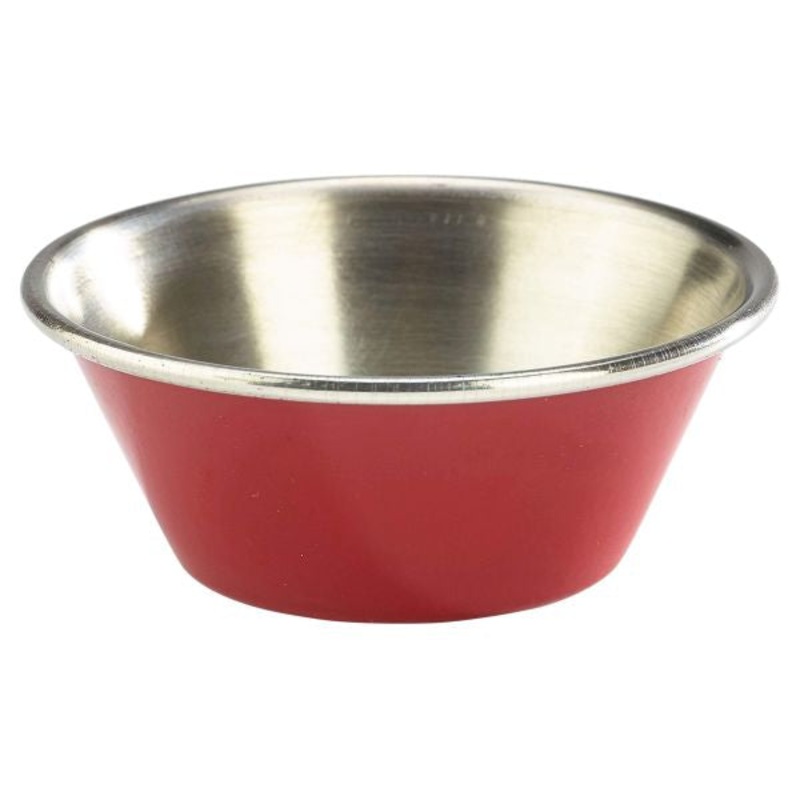 1.5oz Stainless Steel Ramekin Red 24 pack