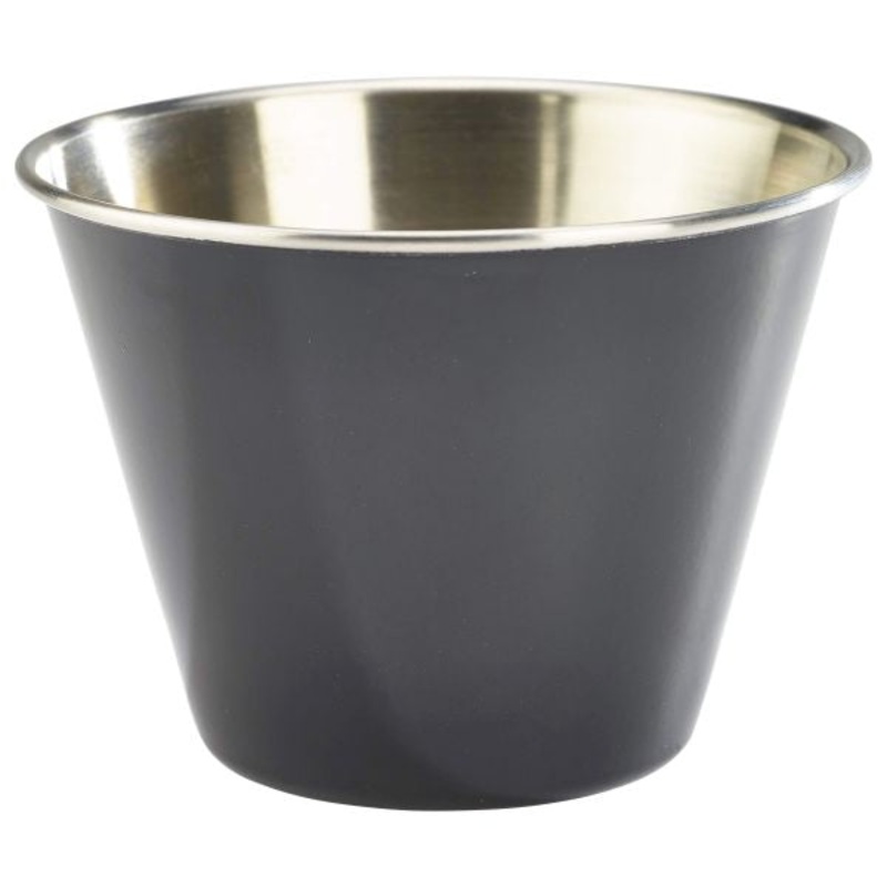12oz Stainless Steel Ramekin Black  24 pack