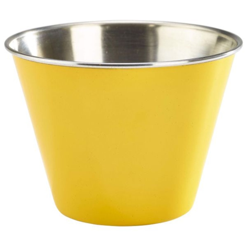 12oz Stainless Steel Ramekin Yellow 24 pack