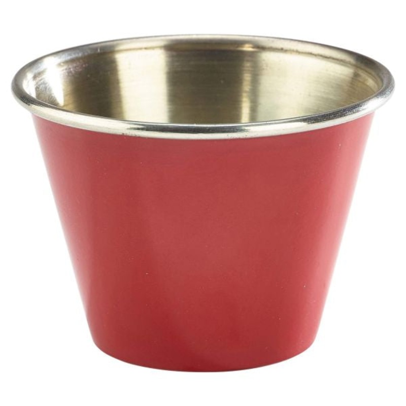 2.5oz Stainless Steel Ramekin Red  24 pack