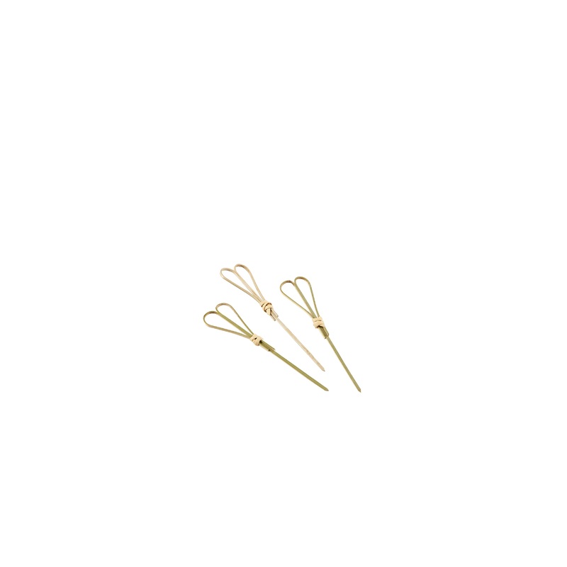 Bamboo Heart Shape Looped Wooden Skewers 12cm (100pcs)