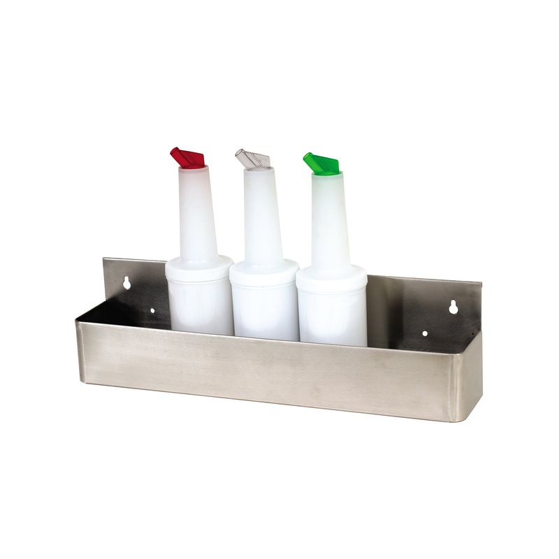 Genware S/St. 32" Speed Rail 8 Bottle