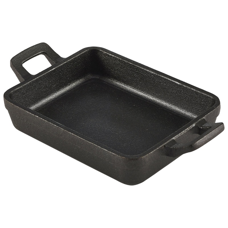 Mini Cast Iron Rectangular Dish 14x11x4.5cm 6 pack
