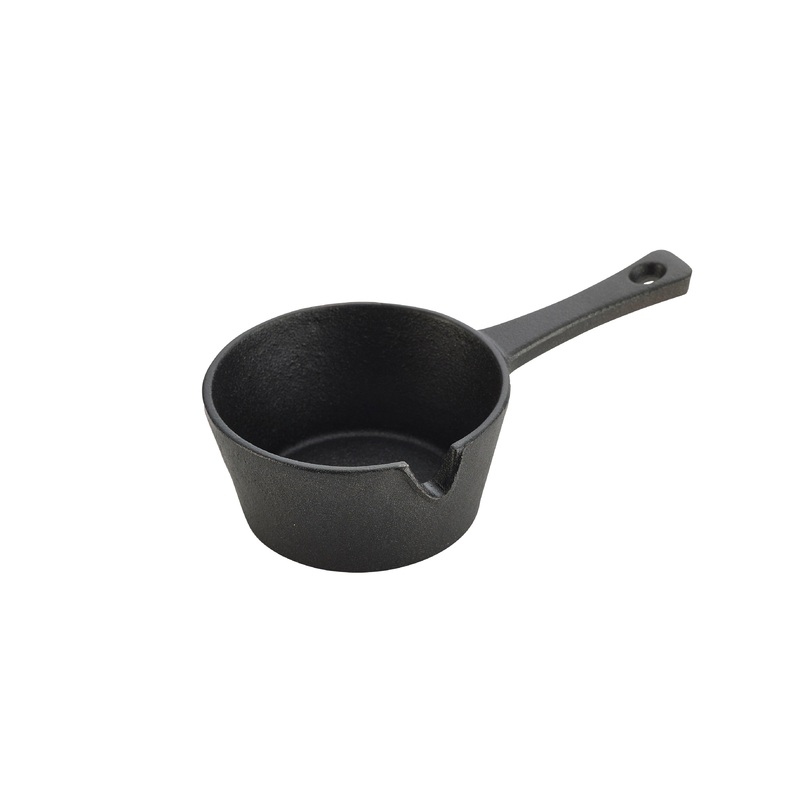 Mini Cast Iron Sauce Pan 9.7 x 4.5cm 6 pack