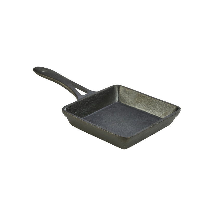 Mini Cast Iron Square Frypan 13 x 3cm 6 pack