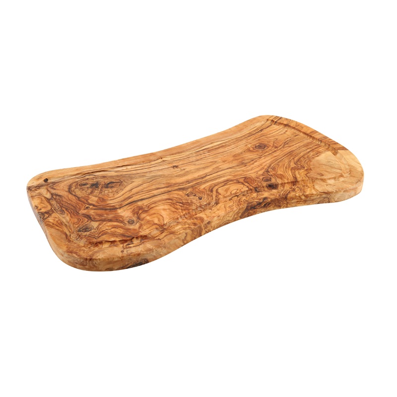 Olive Wood Serving Board W/ Groove 40 x 21cm+/-