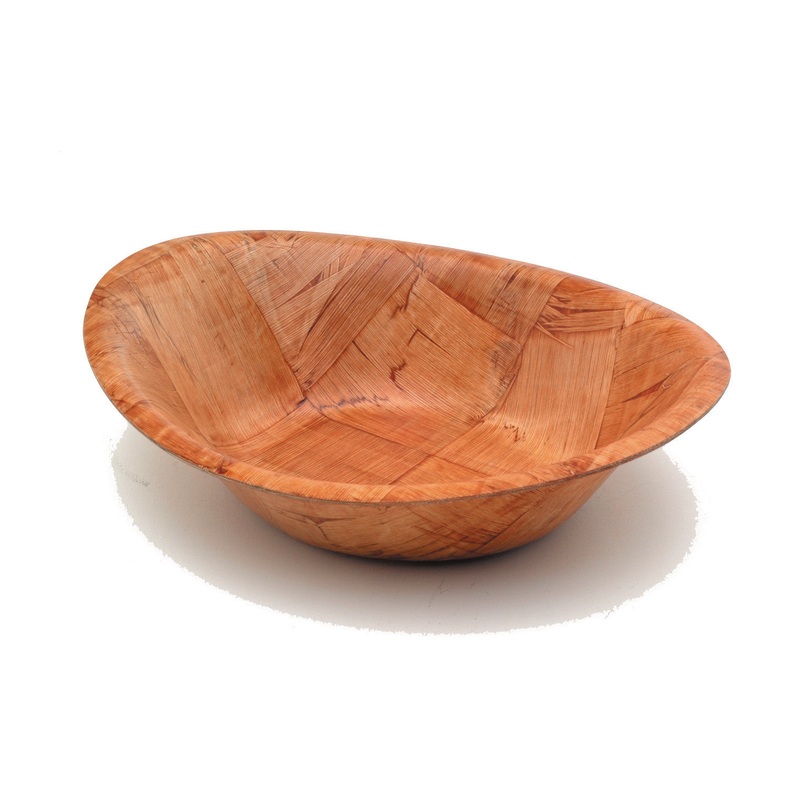 Oval Woven Wood Bowls 9"x7" Singles