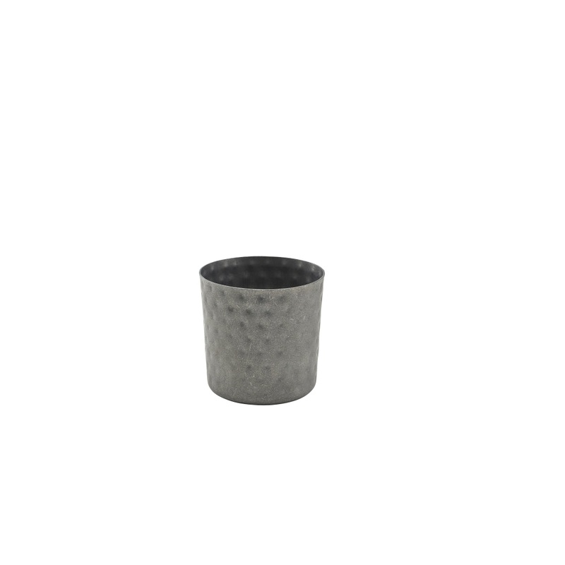 Vintage S/St. Serving Cup Hammered 8.5 x 8.5cm