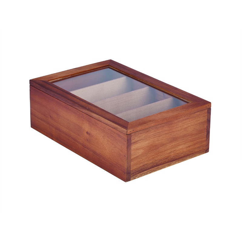 Acacia Wood Tea Box 30X20X10cm