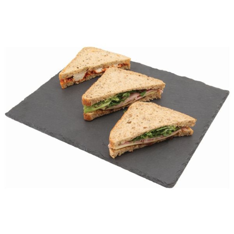 Genware Natural Edge Slate Platter **6pack** 28 X 28cm