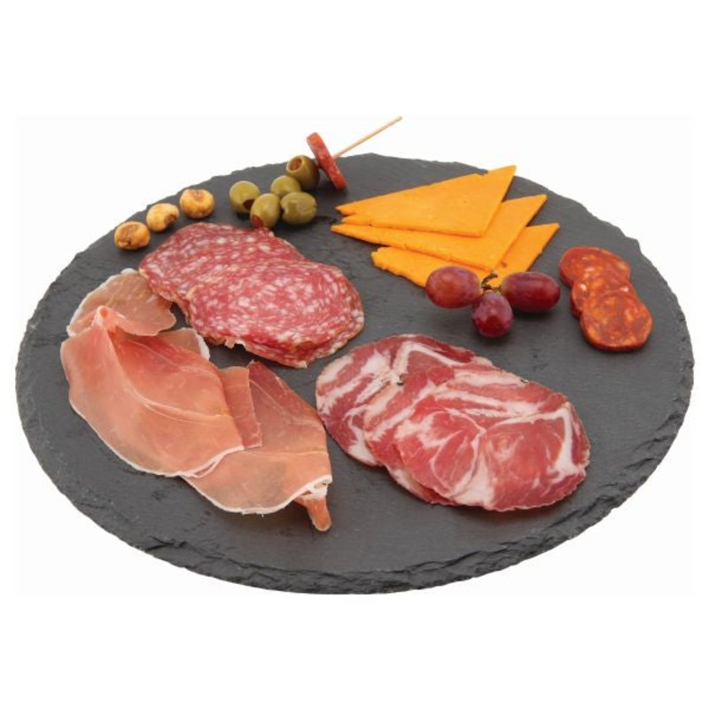 Genware Natural Edge Slate Platter  **6pack** 30cm Round