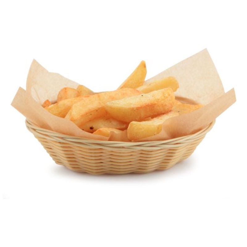 Oval  Polywicker Basket 9"X6"X2.25"
