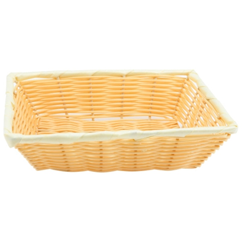 Rectangular Polywicker Basket 16"X11"X3"