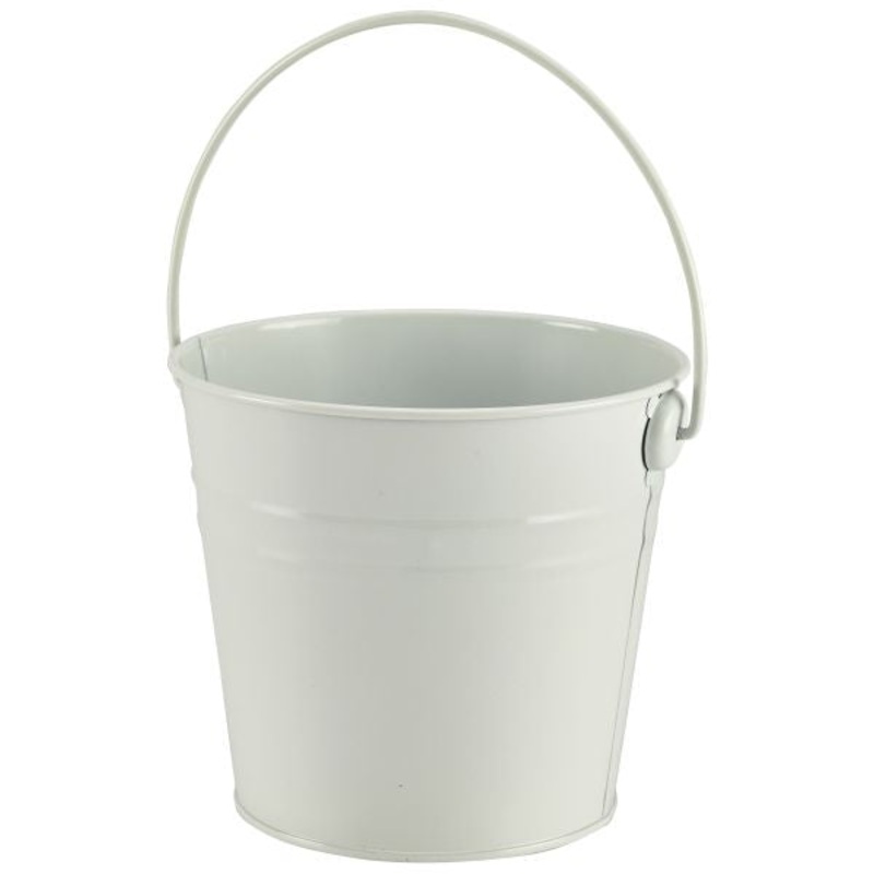 Stainless Steel Serving Bucket 12 pack 16cm Dia White
