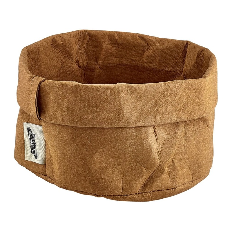 Brown Washable Paper Bag 13 Dia x 10cm (H)