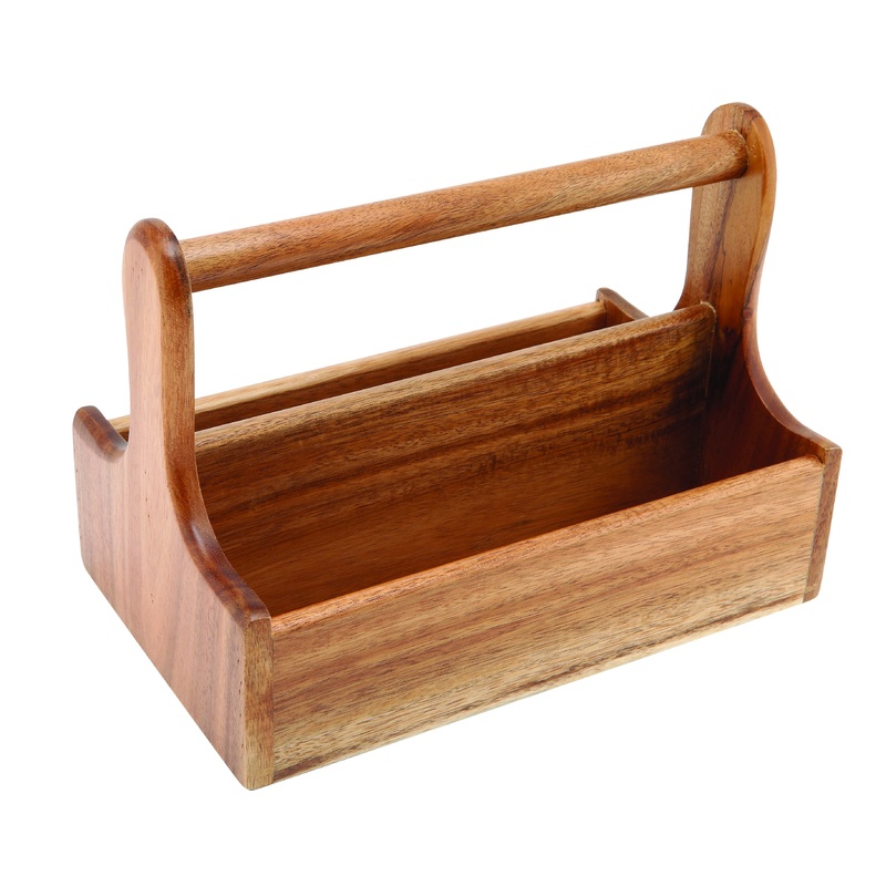 Genware Dark Wood Table Caddy