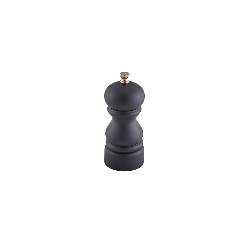 Genware Salt Or Pepper Grinder Matt Black 12.7cm