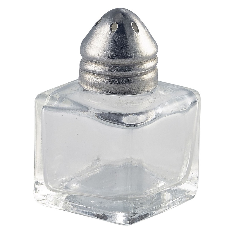 Individual Glass Pepper Pot 30 x 30 x 50mm