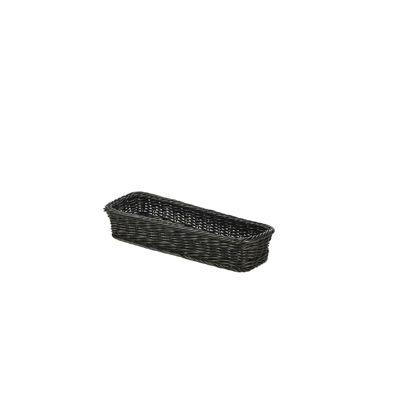Polywicker Display Basket Black 32 x 11 x 5.5cm
