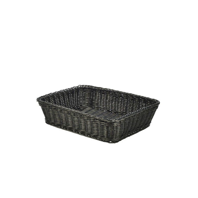 Polywicker Display Basket Black 36.5 x 29 x 9cm