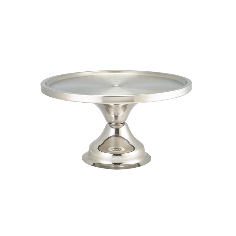 Genware S/St. Cake Stand 13"Dia.6.5" High