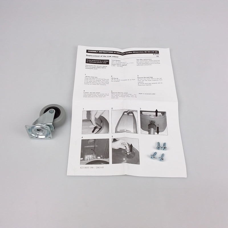 Vacuum Cleaner Castor Wheel Kit - 140 8445 500
