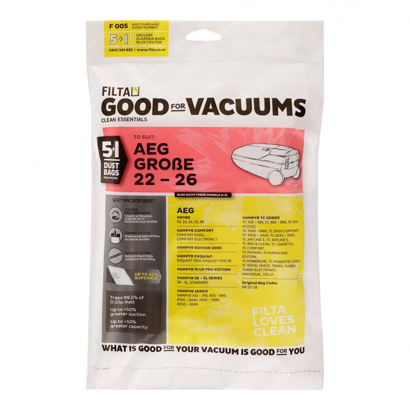 Vacuum Dust Bags F005-5pk