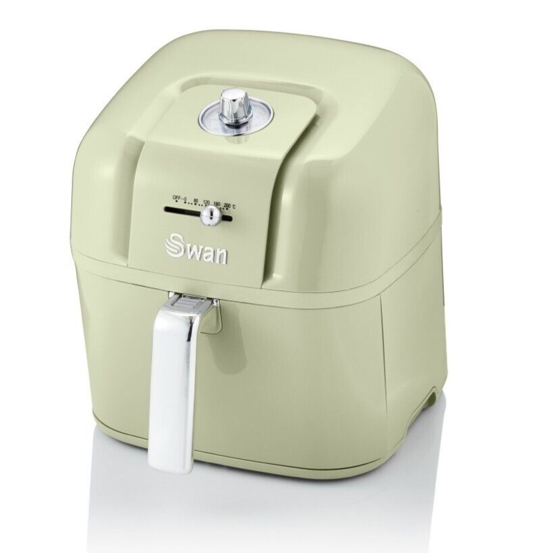 Swan Retro Air Fryer 6L in Green - Healthy Energy Efficient Cooking for the Family