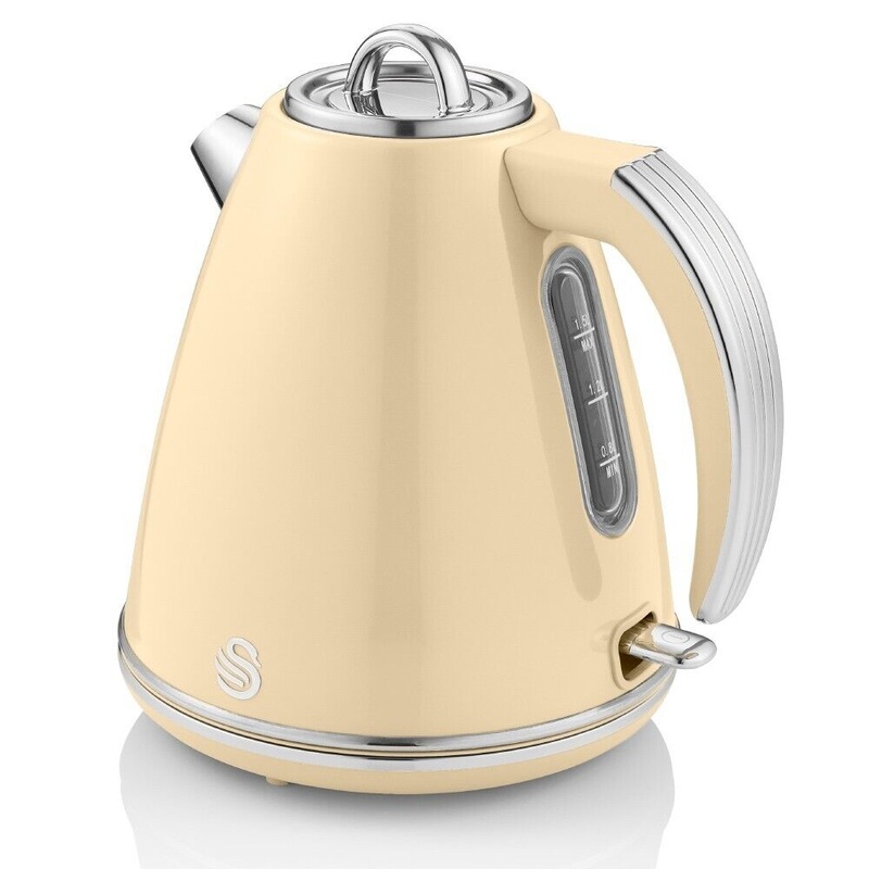 SWAN Retro Cream 1.5L 3KW Jug Kettle SK19020CN with SWAN 2 Year Guarantee