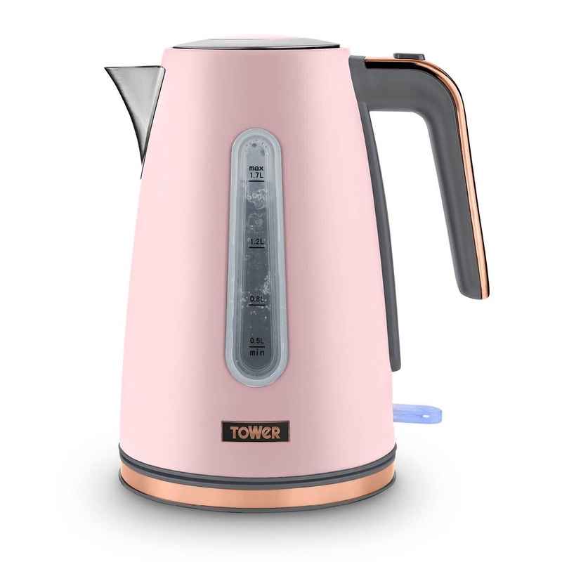 Tower Cavaletto T10066PNK 1.7L 3KW Jug Kettle Rapid Boil Pink & Rose Gold