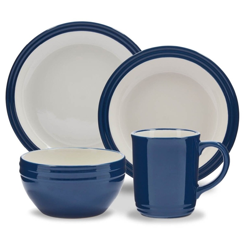 Barbary & Oak Foundry 16 Piece Dinnerware Set in Limoges Blue BO867011BLU