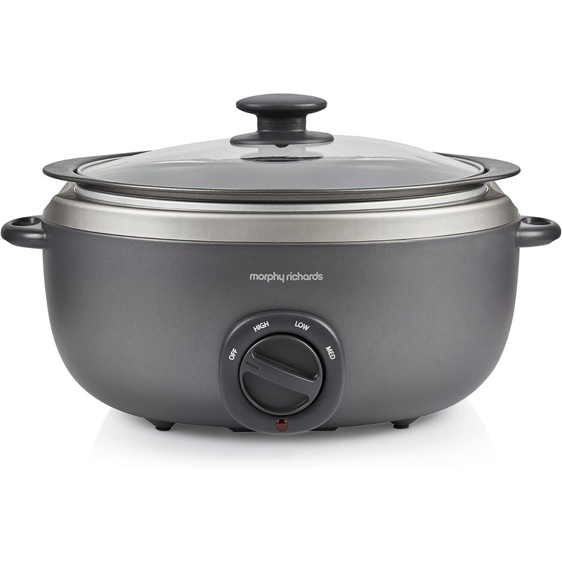 Morphy Richards Sear & Stew 6.5L Oval Slow Cooker Titanium 461022