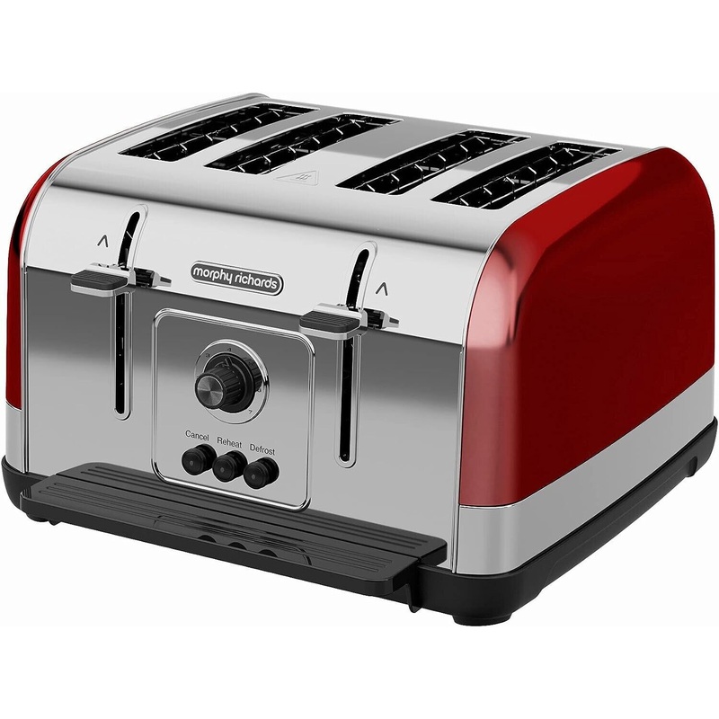 Morphy Richards Venture Red 4 Slice Toaster 240133 Brand New, 2 Year Guarantee