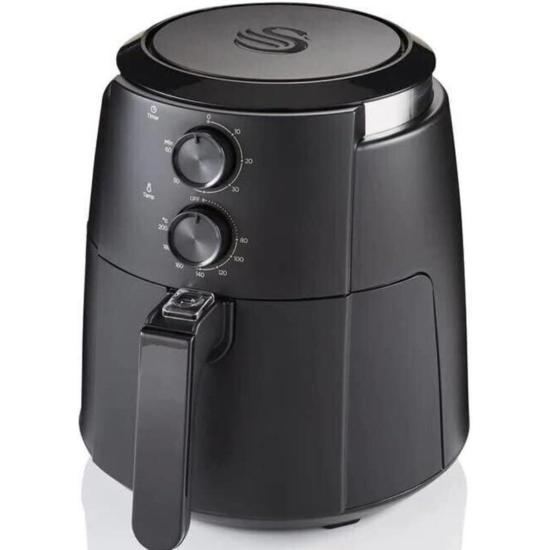 Swan Stealth Fryer Air Fryer 1500 Watt Sleek & Stylish Matt Black SD75210BLKN
