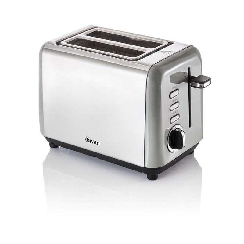 Swan Townhouse Grey 2 Slice Toaster ST14015GRN 2 Year SWAN Guarantee