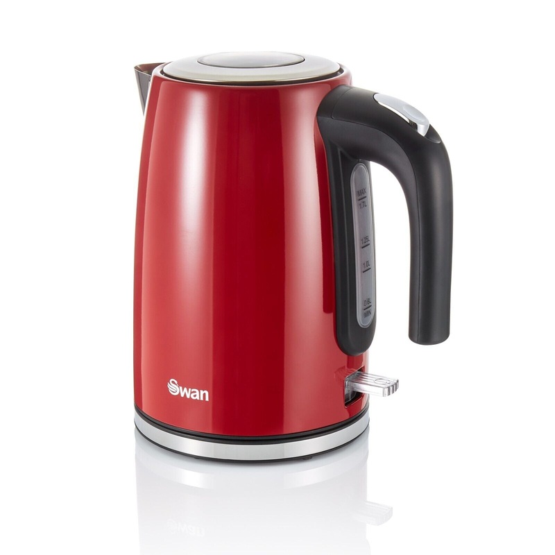 Swan Townhouse Red 1.7L Jug Kettle SK14015RN - 2 Year SWAN guarantee