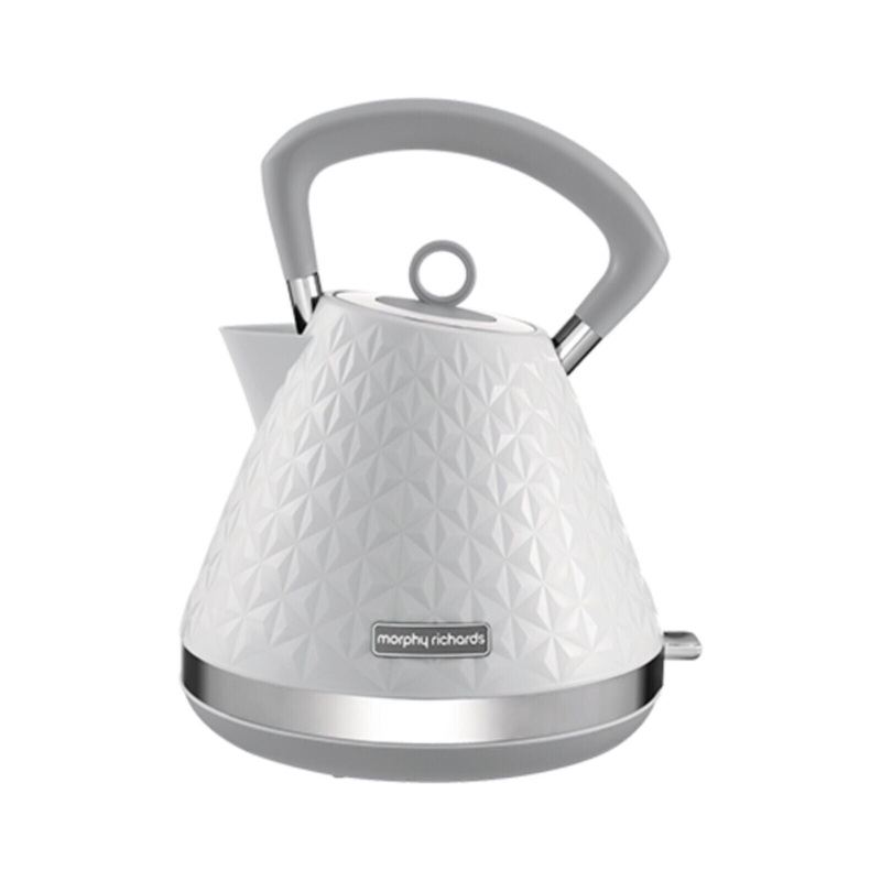 Morphy Richards Vector 1.5L 3KW Pyramid Kettle in White 108134 2 Year Guarantee