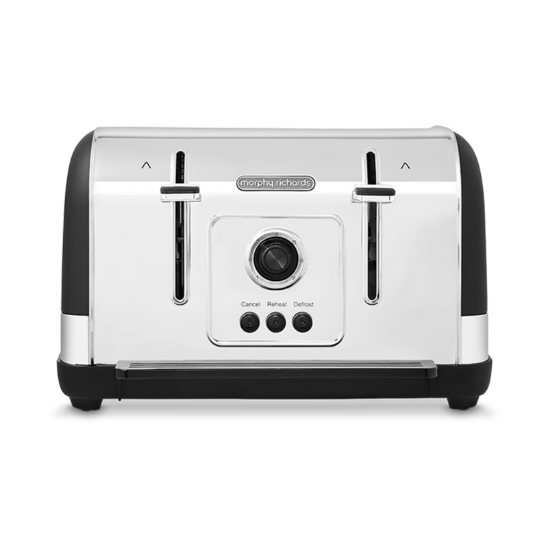 Morphy Richards Venture Black 4 Slice Toaster Black 240131 2 Year Guarantee