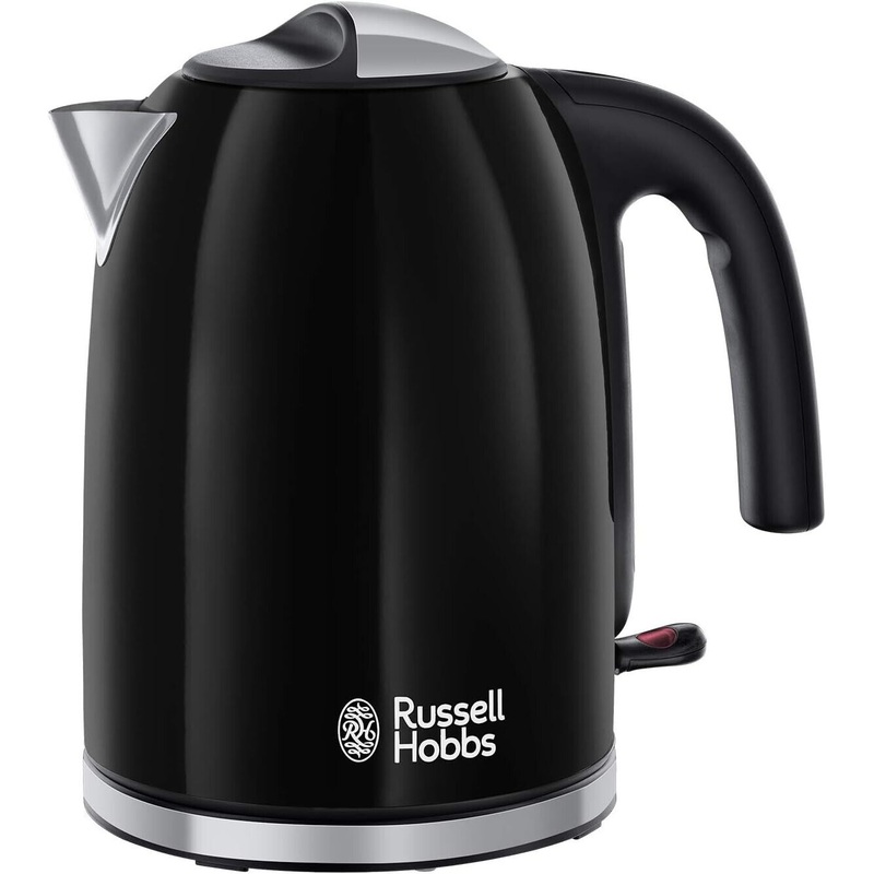 Russell Hobbs Colours Plus Black 3KW 1.7L Jug Kettle 20413 - 3 Year Guarantee