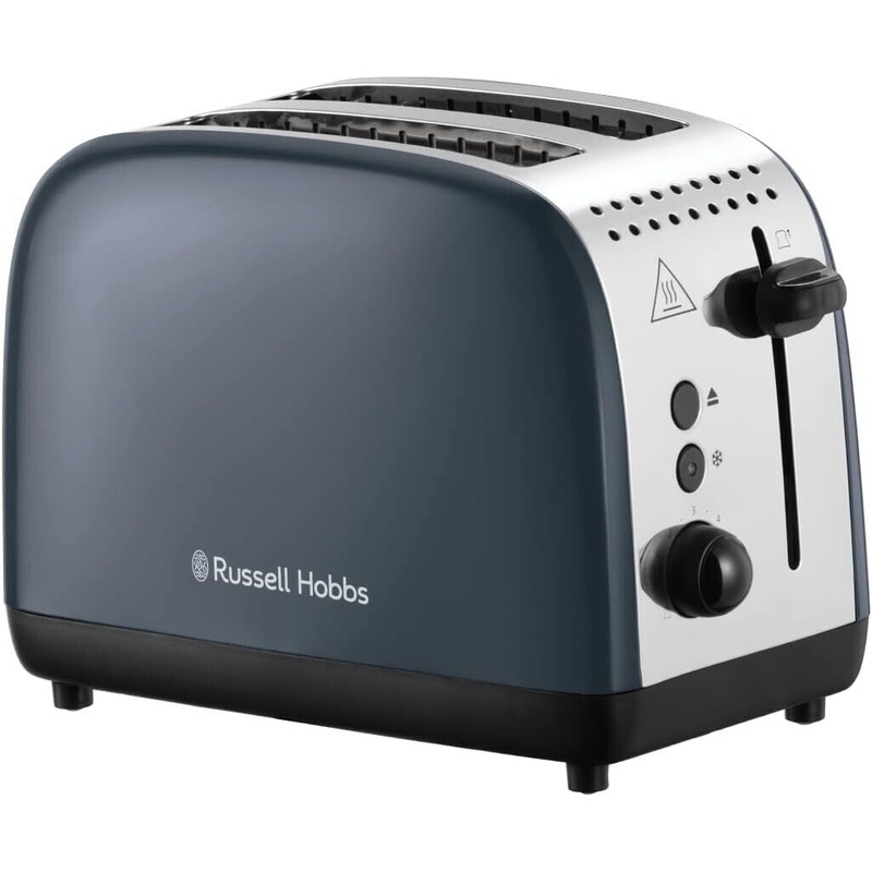 Russell Hobbs Colours Plus Grey Long Slot 2 Slice Toaster 26552 3 Yr Guarantee