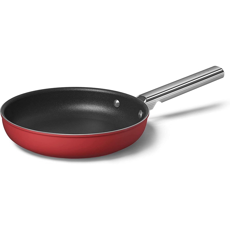 Smeg Cookware 26cm Non Stick Aluminium Frying Pan in Red CKFF2601RDM