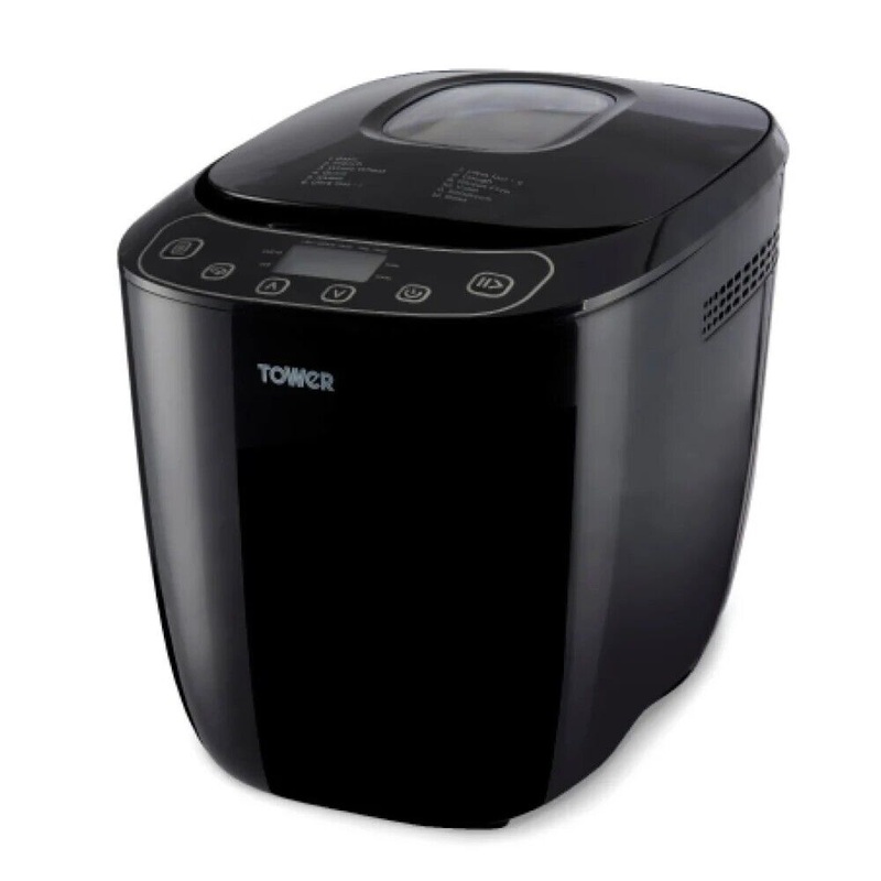Tower Breadmaker Digital Black T11003 Rapid Bake Gluten/White/Wholemeal Bread