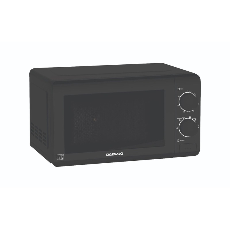 Daewoo Black 700W 20L Manual Microwave Oven SDA2161