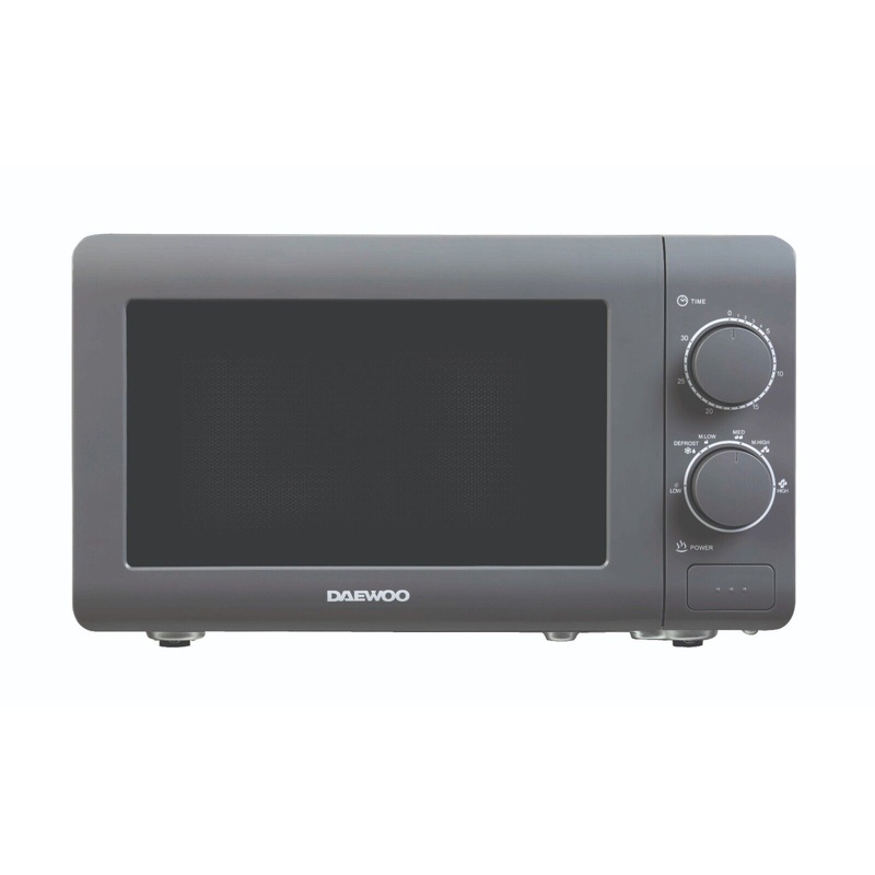 Daewoo Grey 20L 800W Manual Microwave Oven SDA1961GE Brand New with 3 Year Warranty