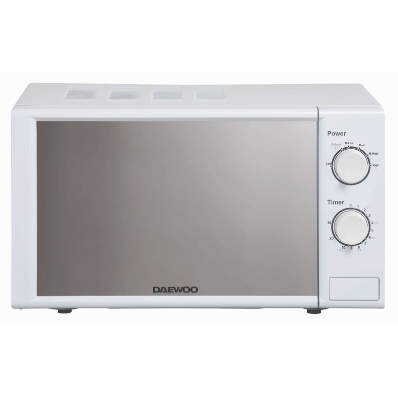 Daewoo White 800W 20L Manual Microwave Oven SDA2084GE Brand New with 3 Year Warranty