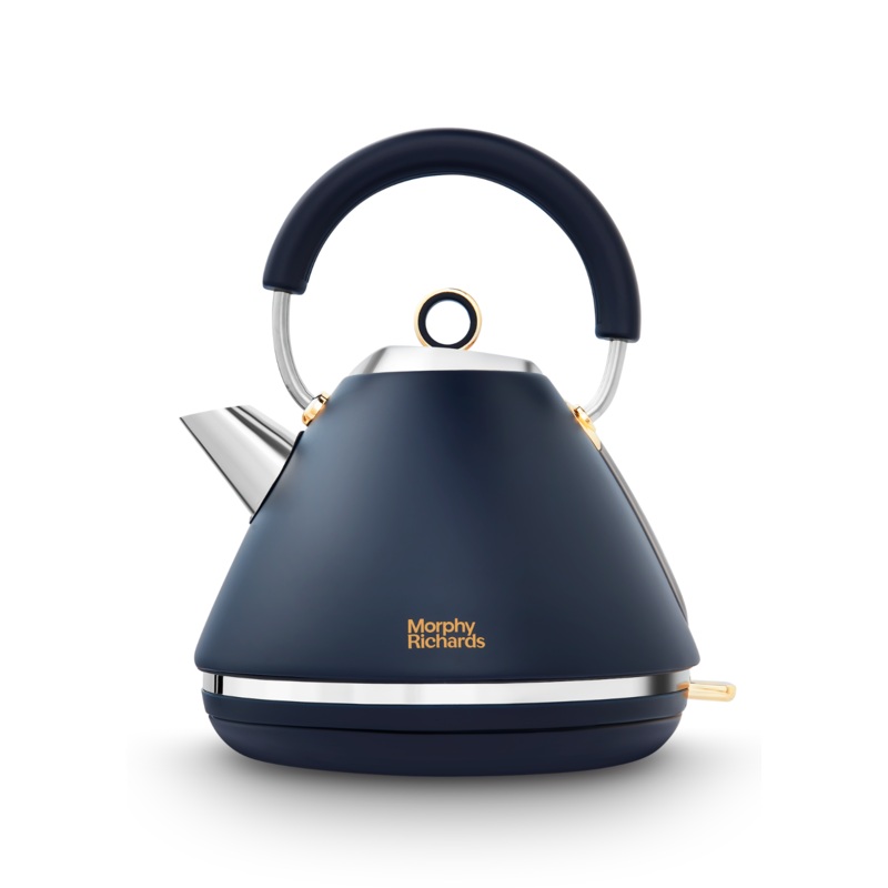 Morphy Richards Accents Navy & Gold 1.5L 3KW Pyramid Kettle 102045